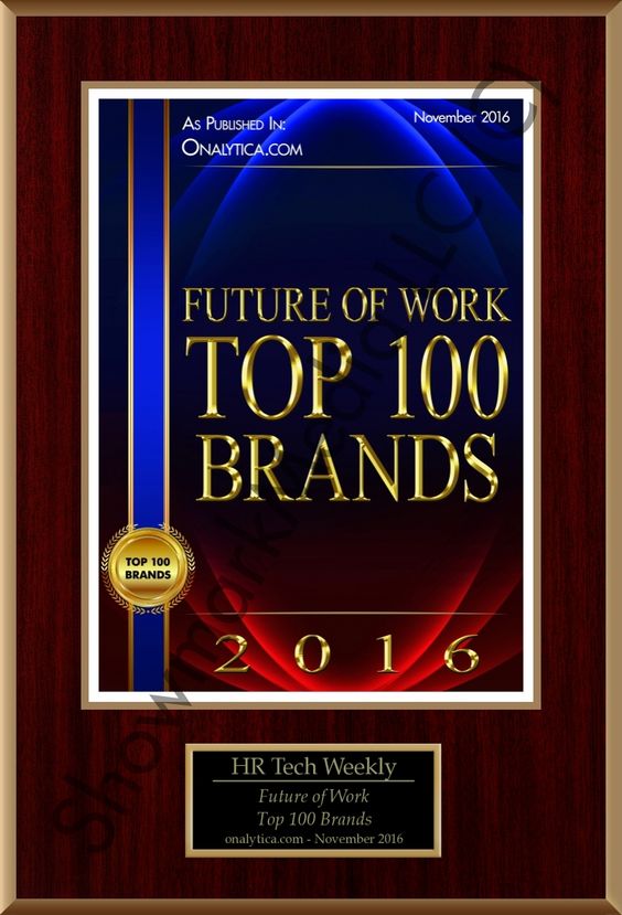 The HR Tech Weekly® ▸ Future of Work: Top 100 Brands Recognition